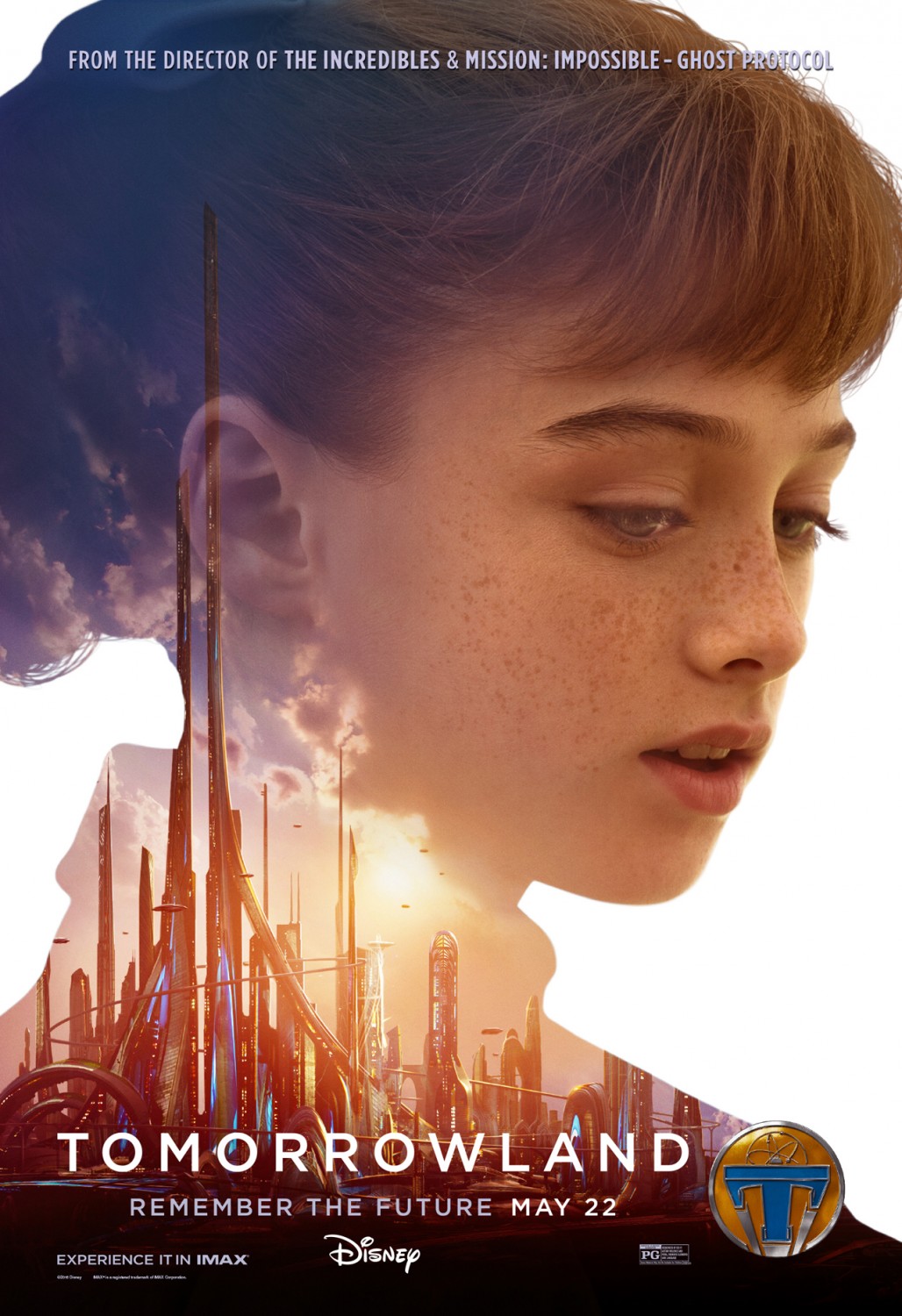 トゥモローランド　USオリジナル映画ポスター Amazon.com: Movie Poster TOMORROWLAND 2 Sided ORIGINAL FINAL 27x40